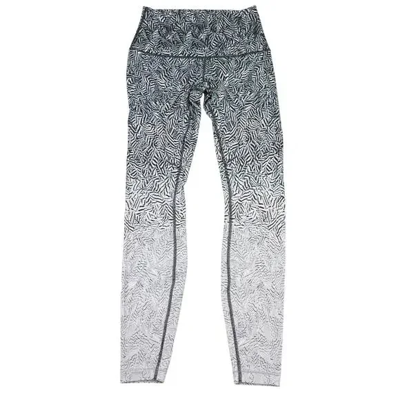 LULULEMON Wunder Under Pant Size 6 Dazzle Wunder Under 50g Alpine White Black - Picture 8 of 12